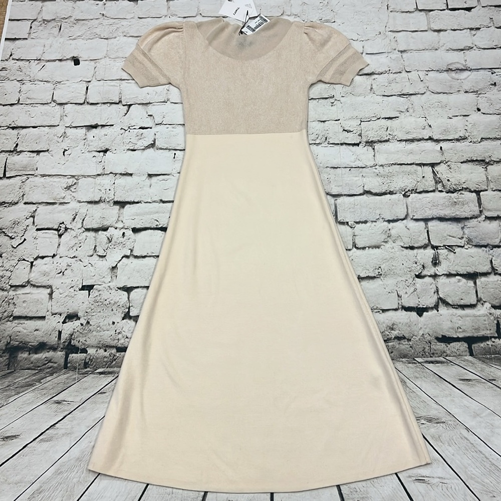Theory Beige Midi Dress - Picture 3 of 8